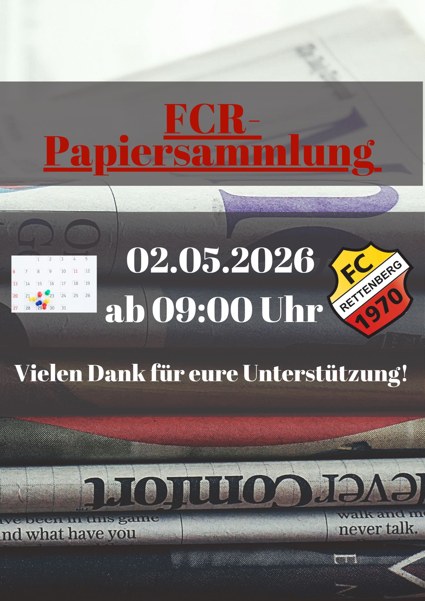 Altpapiersammlung am 02.05.26
